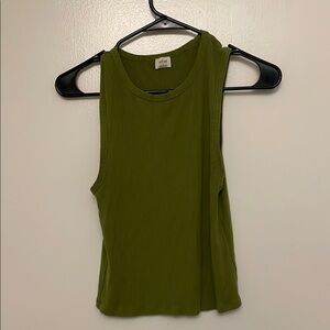 Wilfred green ribbed tank L